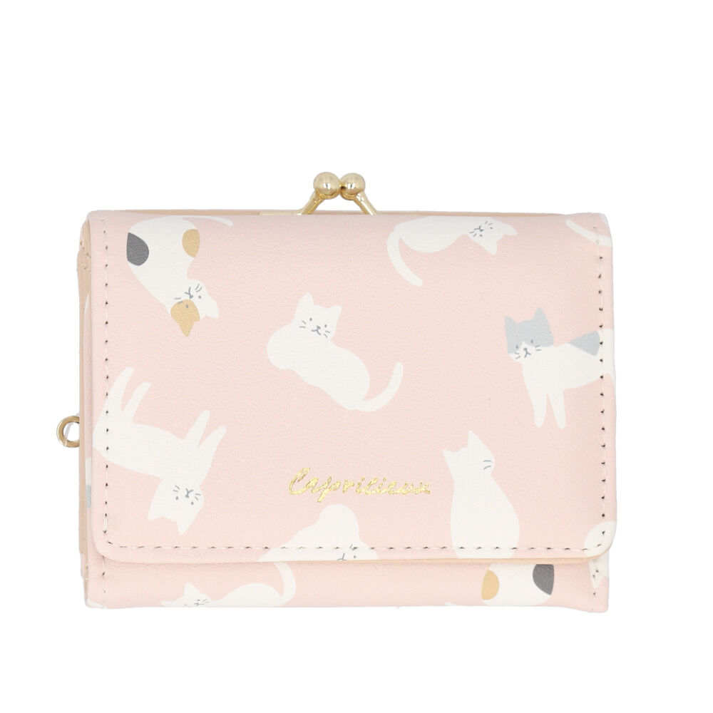 BACKYARD FAMILY「財布 三つ折り レディース コンパクト 三つ折り財布 通販 ミニ財布 三つ折 ミニサイフ」|財布|ピンク2