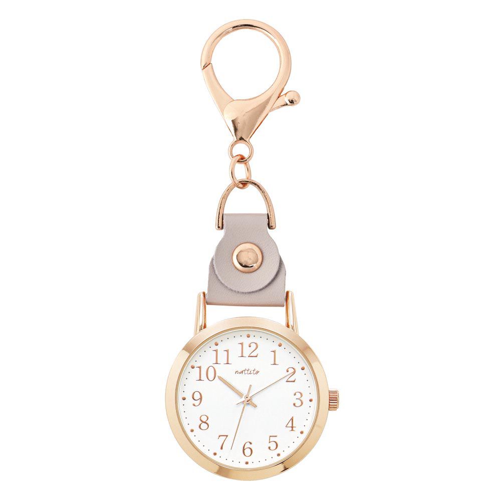 BACKYARD FAMILY「バッグチャーム 時計 通販 リラ フィールドワーク GY069 ハンギングウォッチ ハングウォッチ」|腕時計|グレー1