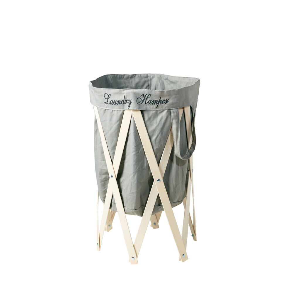 BACKYARD FAMILY「洗濯かご おしゃれ 楽天 洗濯カゴ ランドリーハンパー En Fance EF-LH01」|その他|グレー1