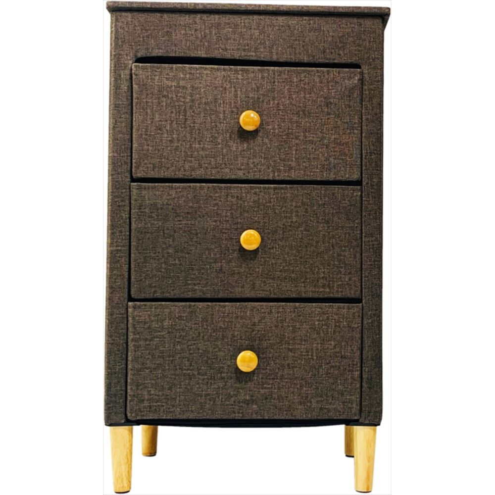 BACKYARD FAMILY「チェスト 3段 楽天 ソファサイド W48&times;D32&times;H82cm ベッドサイド ファブリックチェスト」|その他|グレー1