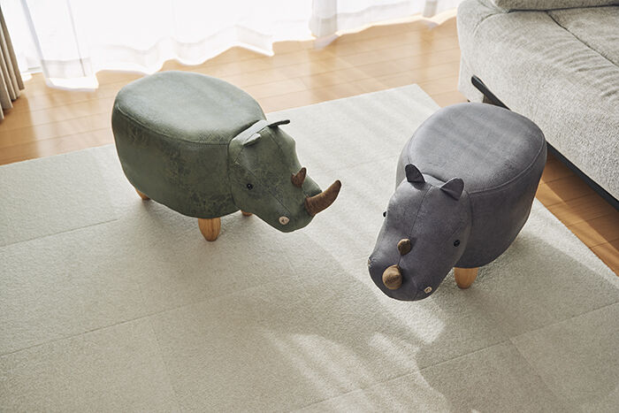BACKYARD FAMILY「アニマル スツール 楽天 アニマルモチーフ リノ オットマン En Fance EF-ST10」|その他|