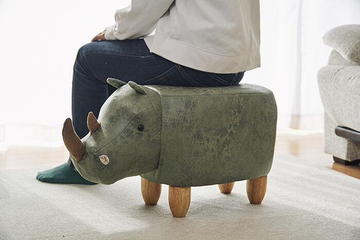 BACKYARD FAMILY「アニマル スツール 楽天 アニマルモチーフ リノ オットマン En Fance EF-ST10」|その他|