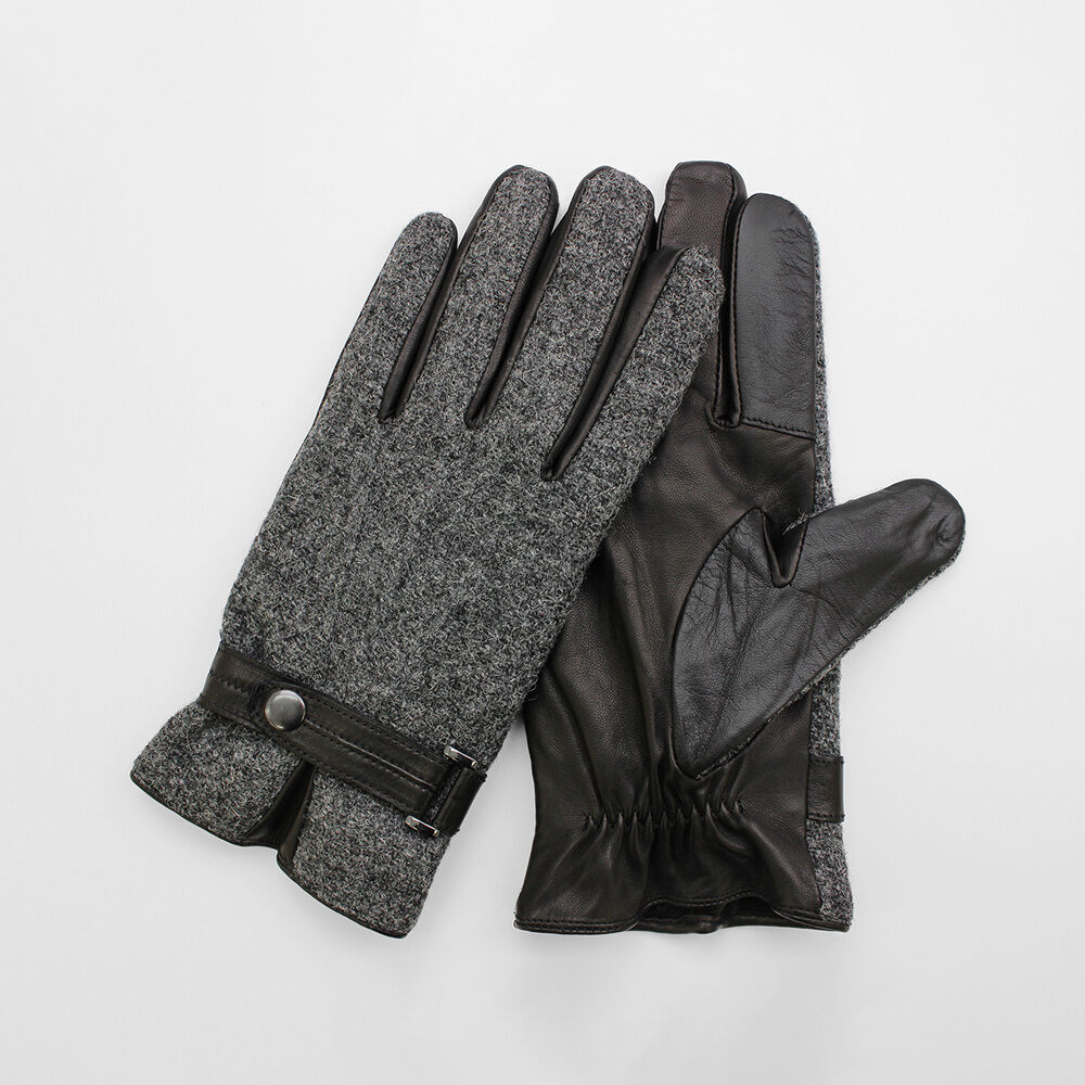 BACKYARD FAMILY「ハリスツイード 手袋 メンズ 通販 Harris Tweed グローブ スマートフォン対応」|手袋|グレー3