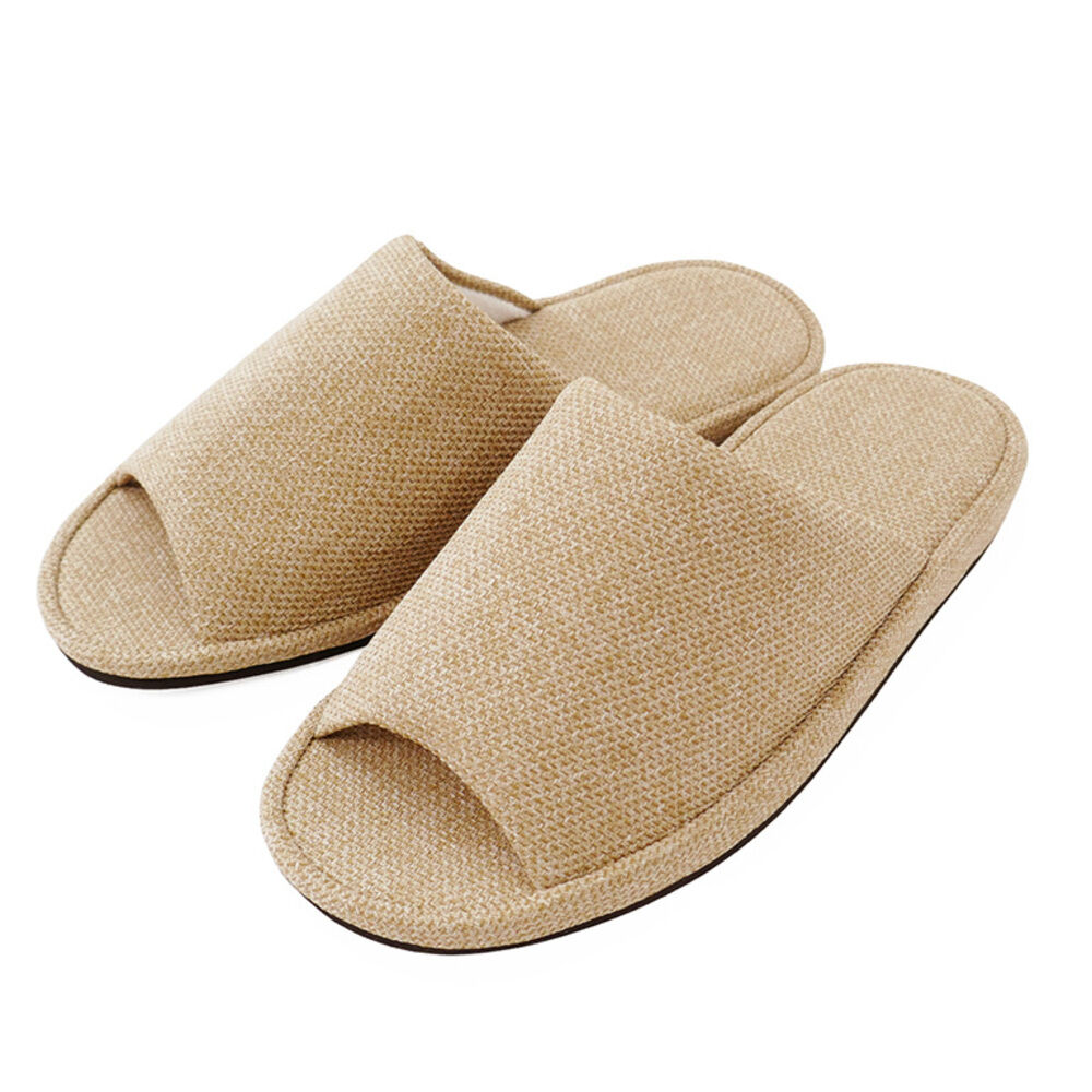 BACKYARD FAMILY「室内 スリッパ 健康 通販 ルームシューズ ルームサンダル レディース 脚線美人 O脚 シンプル」|ルームシューズ|ベージュ1