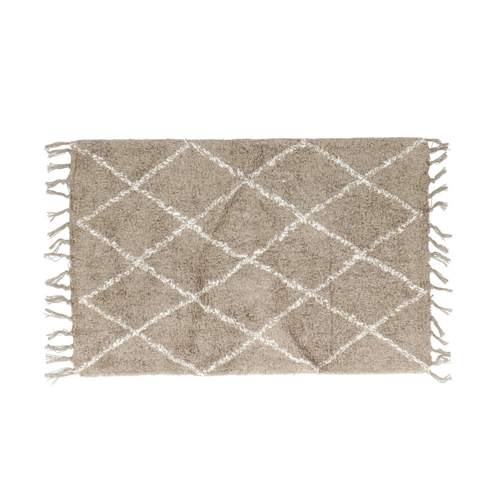 BACKYARD FAMILY「玄関マット 室内 おしゃれ 通販 マット ベルベリッシュ 玄関ラグ モロッカン 50 75」|その他|グレー1