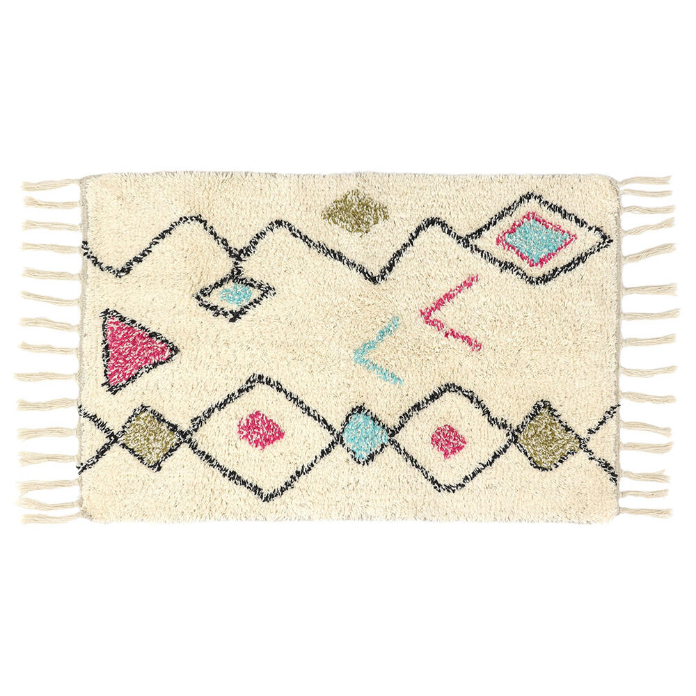 BACKYARD FAMILY「玄関マット 室内 おしゃれ 通販 マット ベルベリッシュ 玄関ラグ モロッカン 50 75」|その他|ベージュ1