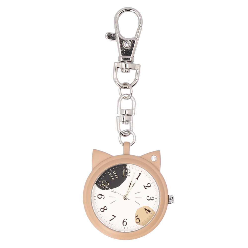 BACKYARD FAMILY「catmint キャットミント キーホルダーウォッチ ネコ型 通販 時計 アナログ時計 ウオッチ」|腕時計|ベージュ1