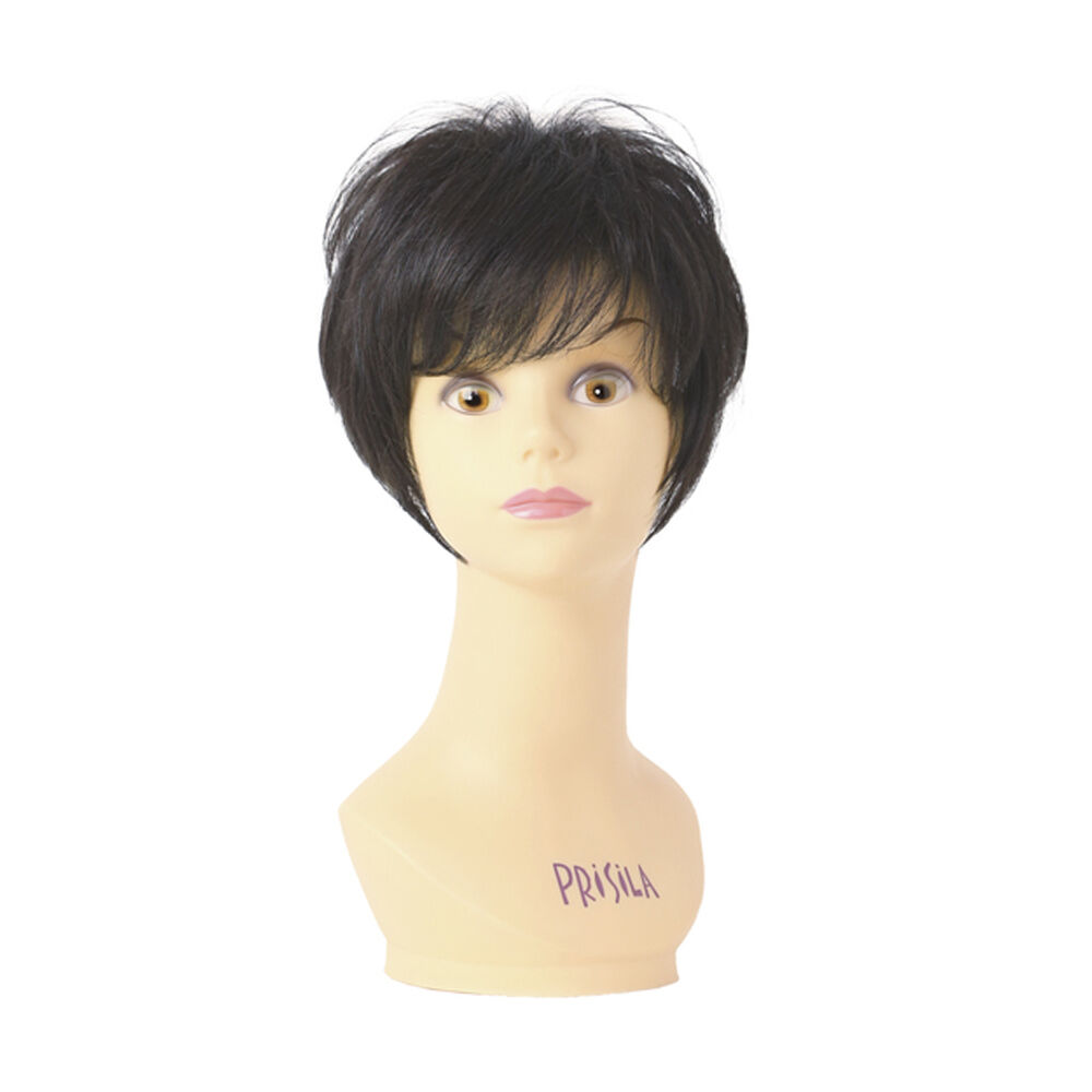 BACKYARD FAMILY「プリシラ ウィッグ 通販 部分ウィッグ ショート 六分ウィッグ ミセス フェザーカールハーフ」|ヘアスタイリング|ブラック1