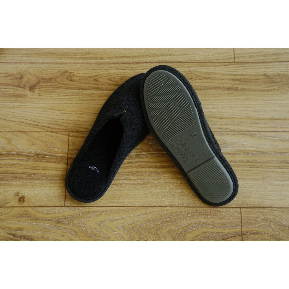 BACKYARD FAMILY「room's ルームシューズ 洗える 通販 ルームズ スリッパ rooms easyWASH」|ルームシューズ|ブラック1