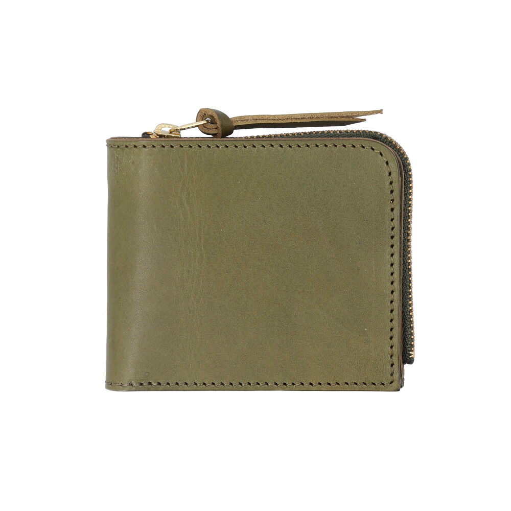 BACKYARD FAMILY「栃木レザー 財布 二つ折り 通販 栃木 レザー 二つ折り財布 ウォレット 革財布 皮サイフ」|財布|グリーン1