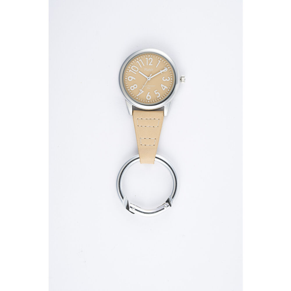 BACKYARD FAMILY「Plaisir プレジール 懐中時計 通販 腕時計 レディース カラビナウォッチ カラビナ」|腕時計|ブラウン1