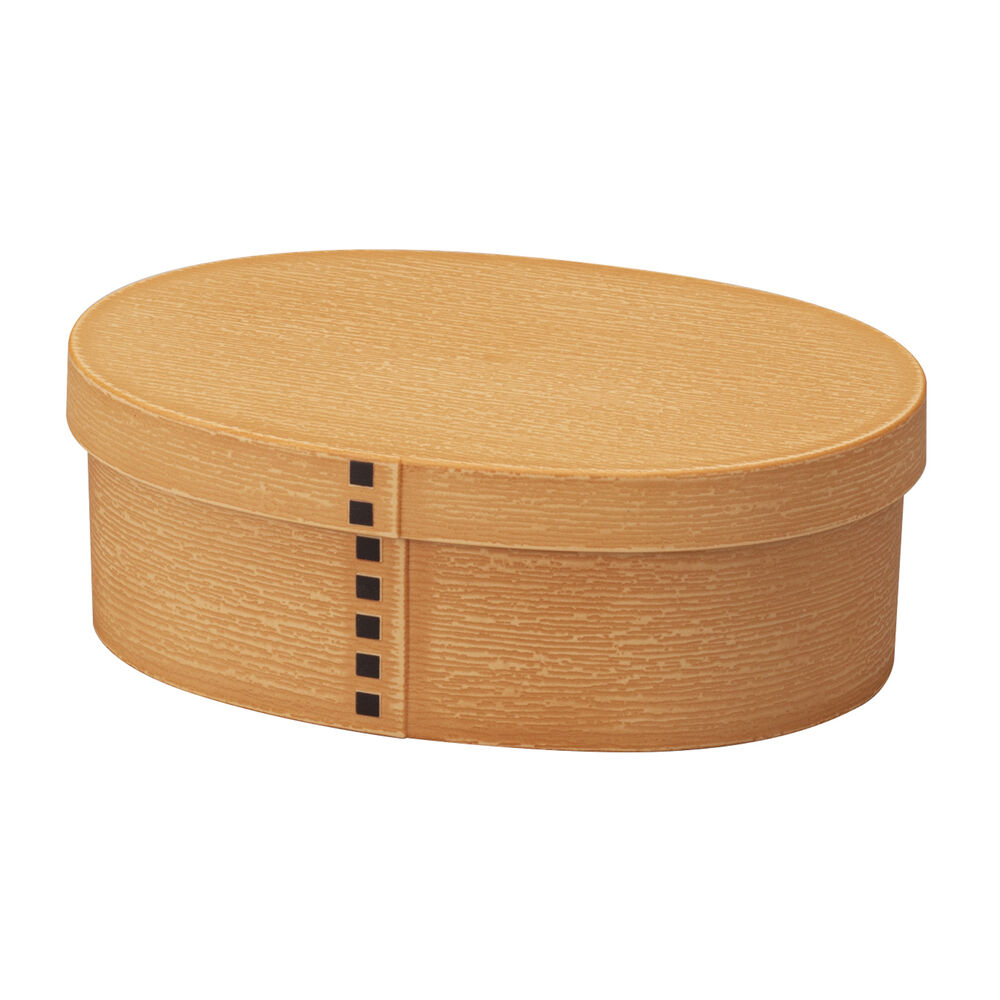 BACKYARD FAMILY「曲げわっぱ 弁当箱 レンジ対応 通販 小判弁当 わっぱ風 1段 抗菌 弁当箱 丸型 大きいサイズ」|食器・キッチングッズ|ベージュ1