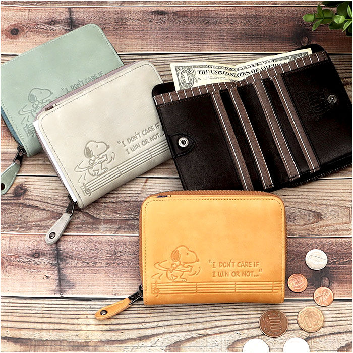 BACKYARD FAMILY「スヌーピー 財布 通販 PEANUTS BOWLING 二つ折り財布 折り財布 折財布 サイフ」|財布|