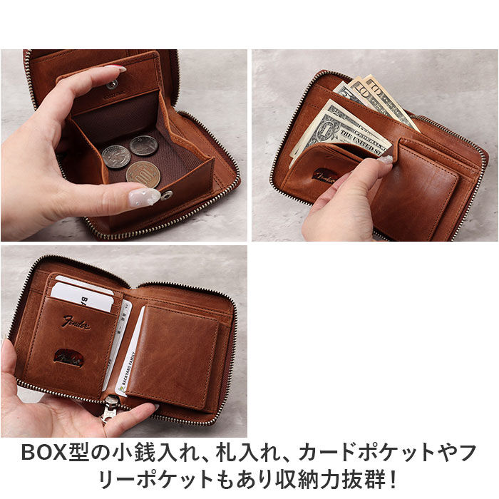 BACKYARD FAMILY「財布 メンズ 二つ折り 本革 ブランド 通販 Fender フェンダー 950-703」|財布|