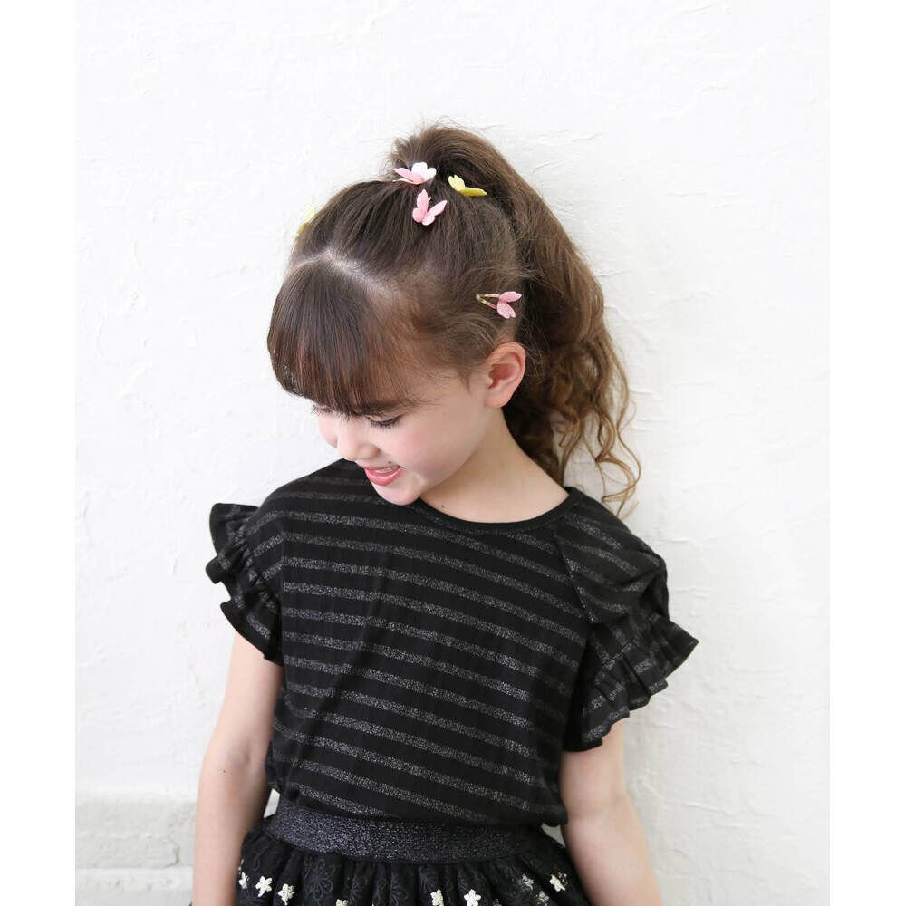 BACKYARD FAMILY「キッズ Tシャツ 半袖 女の子 通販 カットソー 73042401 半袖Tシャツ 夏服 フリル」|その他|ブラック1