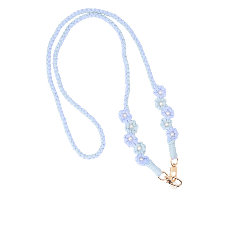 BACKYARD FAMILY「スマホストラップ ショルダー 通販 スマホ ストラップ 編み スマホショルダーストラップ」|チャーム・キーホルダー|ブルー1