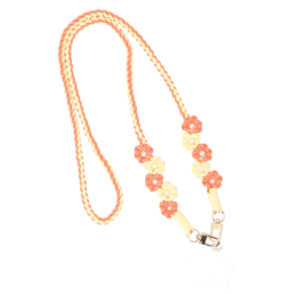 BACKYARD FAMILY「スマホストラップ ショルダー 通販 スマホ ストラップ 編み スマホショルダーストラップ」|チャーム・キーホルダー|オレンジ1