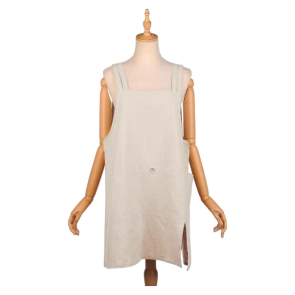 BACKYARD FAMILY「エプロン おしゃれ 通販 釦あきエプロン レディース女性 着脱が簡単 後ろボタン コットン 綿」|その他|ホワイト1