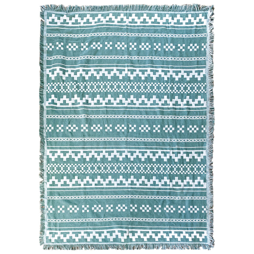 BACKYARD FAMILY「マルチカバー おしゃれ 通販 ソファカバー ベッドカバー 130&times;180cm カバー リバーシブル」|その他|グリーン1