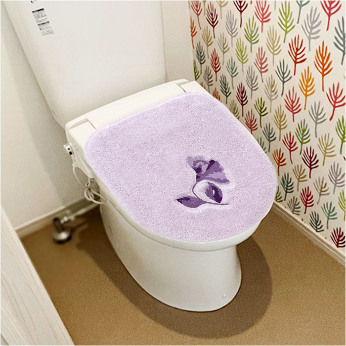 BACKYARD FAMILY「トイレ フタカバー 通販 トイレフタカバー 吸着タイプ 普通便座 洗浄便座 洗濯機OK 洗える」|トイレタリー・ランドリーグッズ|