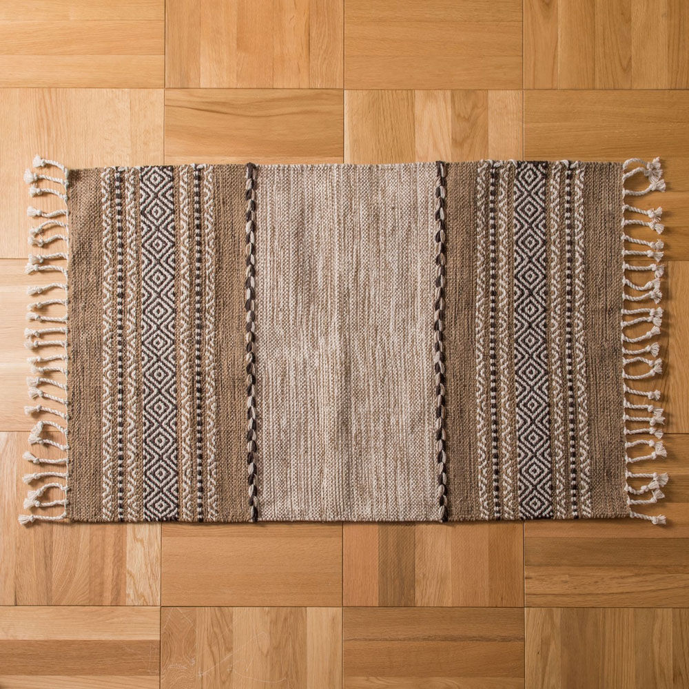 BACKYARD FAMILY「ラグ おしゃれ 60x90 通販 長方形 ラグマット マット デザインマット 玄関マット」|その他|ブラウン1