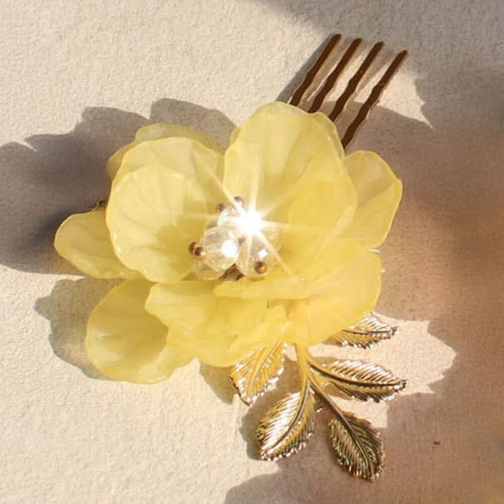 BACKYARD FAMILY「ヘアコーム アクセサリー 通販 髪留め コーム ヘアピン 髪飾り 子供 子ども こども キッズ」|その他|イエロー1