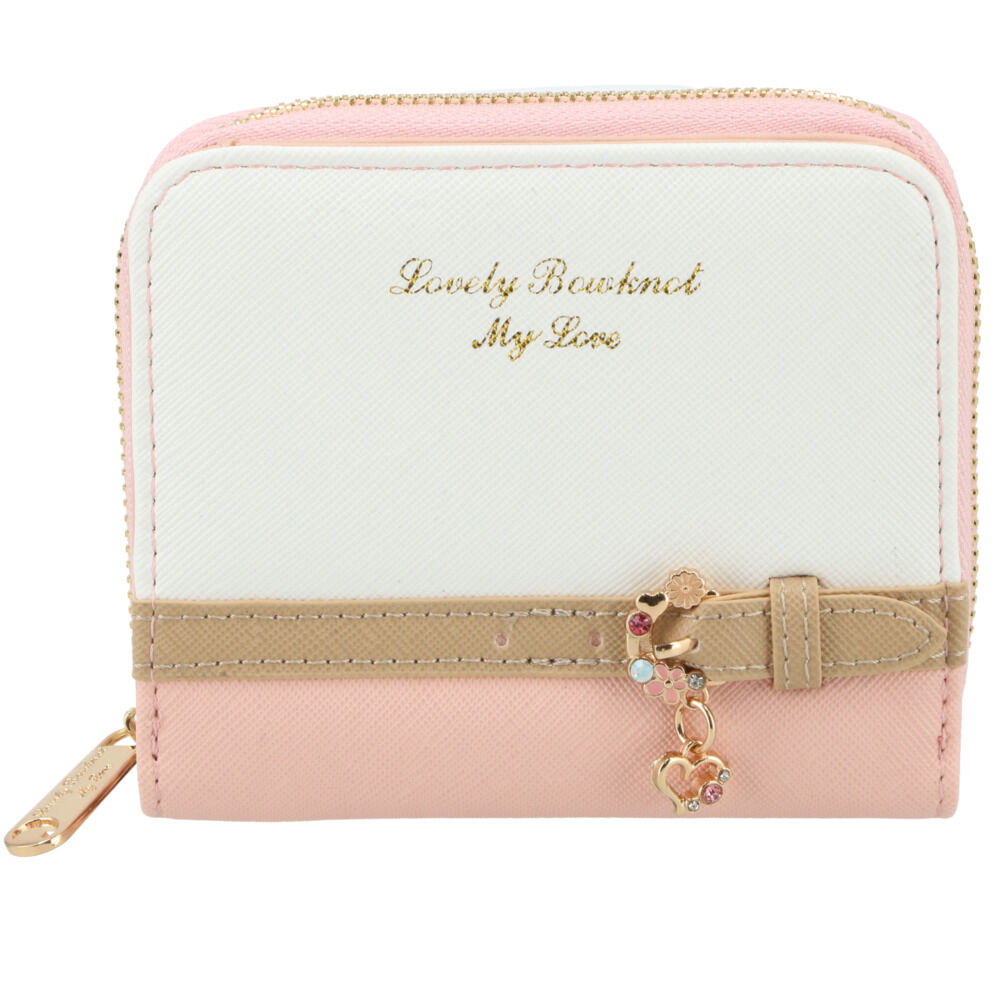 BACKYARD FAMILY「財布 レディース 二つ折り 通販 ミニ財布 小さい財布 ミニウォレット さいふ サイフ ミニサイフ」|財布|ピンク1