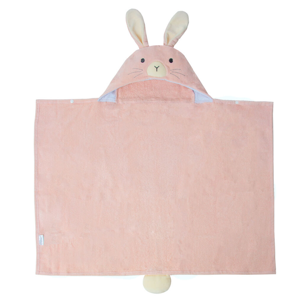 BACKYARD FAMILY「deigo ベビー バスタオル フード付き 通販 フードタオル フードバスタオル」|その他ベビー用品|ピンク3