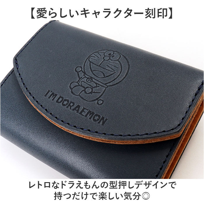 BACKYARD FAMILY「三つ折り財布 革 通販 日本製 ドラえもん ドラエモン 本革 牛革 ミニウォレット 三つ折り」|財布|