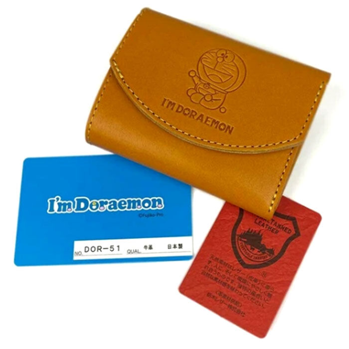 BACKYARD FAMILY「三つ折り財布 革 通販 日本製 ドラえもん ドラエモン 本革 牛革 ミニウォレット 三つ折り」|財布|