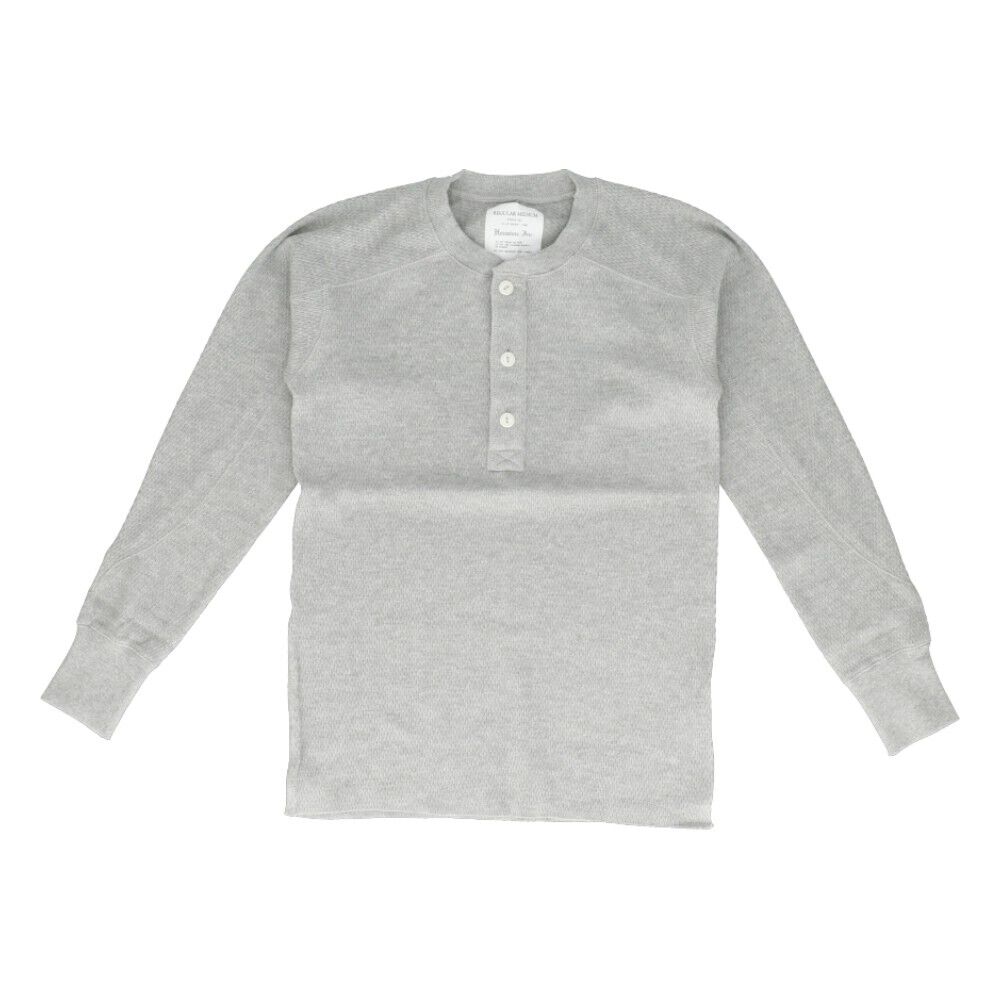 BACKYARD FAMILY「サーマル ヘンリーネック 通販 ロングTシャツ メンズ 長袖tシャツ 長袖 tシャツ カットソー」|Tシャツ・カットソー|グレー1