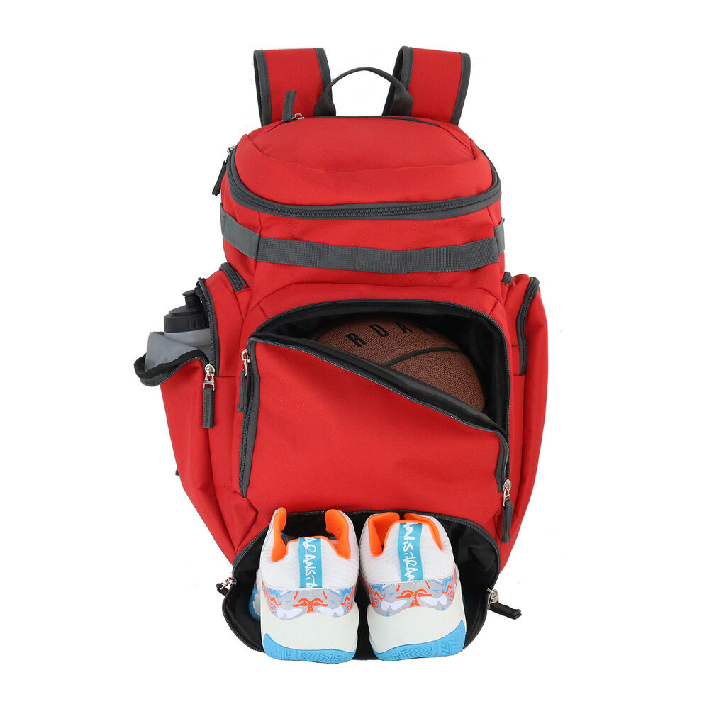 BACKYARD FAMILY「バスケリュック 通販 バスケットバッグ バスッケットボール 野球バック ベースボールバッグ」|リュック|レッド1