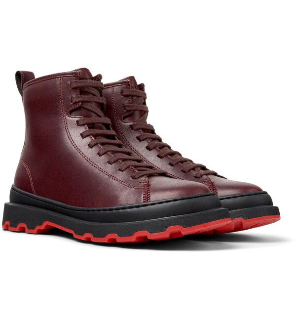 CAMPER「[カンペール] BRUTUS+ / アンクルブーツ」|ロングブーツ|ワインレッド