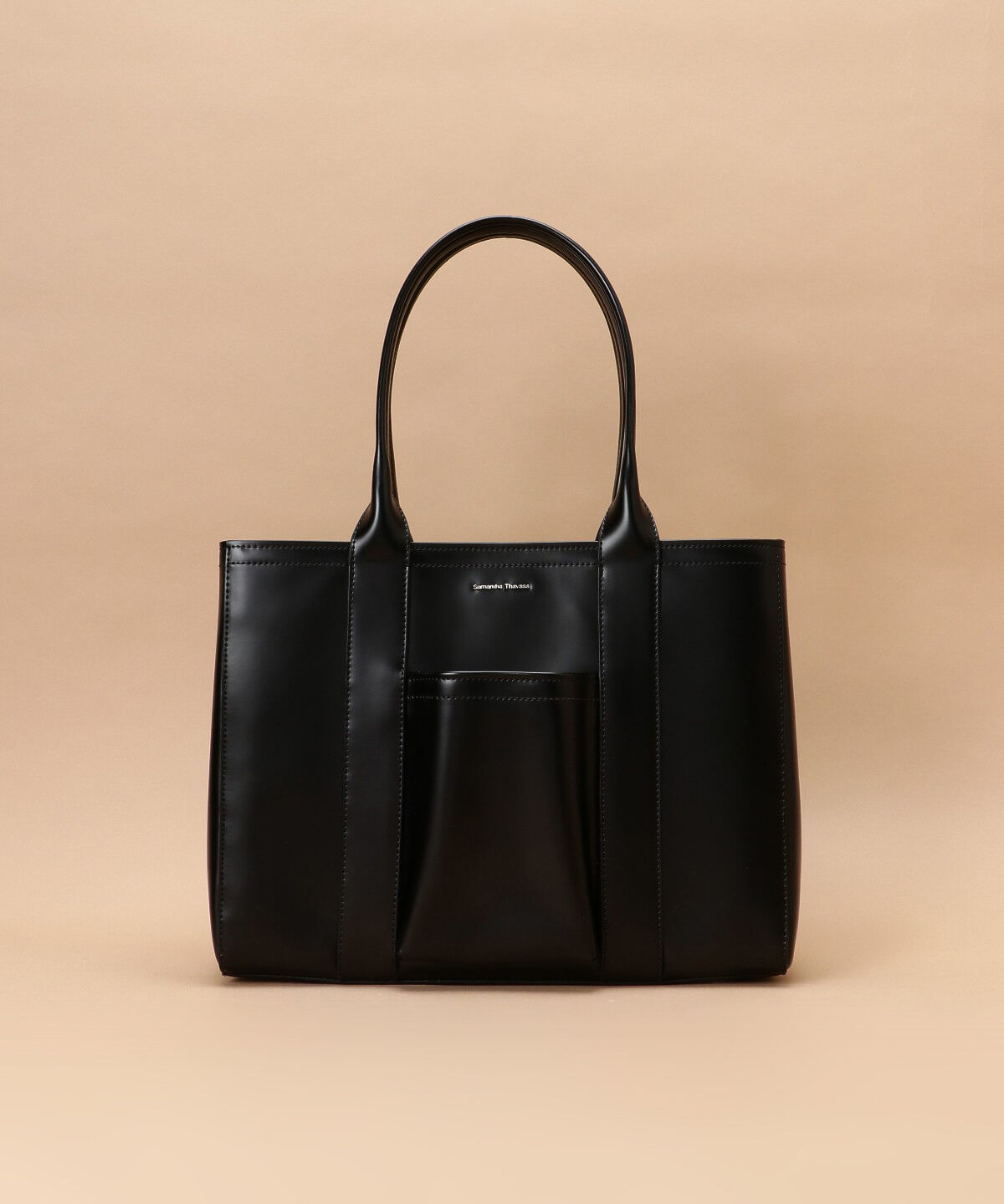 Samantha Thavasa「ガラス調合皮トートバッグ」|トートバッグ|ブラック