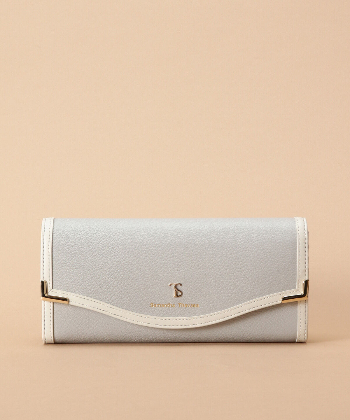 Samantha Thavasa「バイカラーエッジ 長財布」|財布|グレー