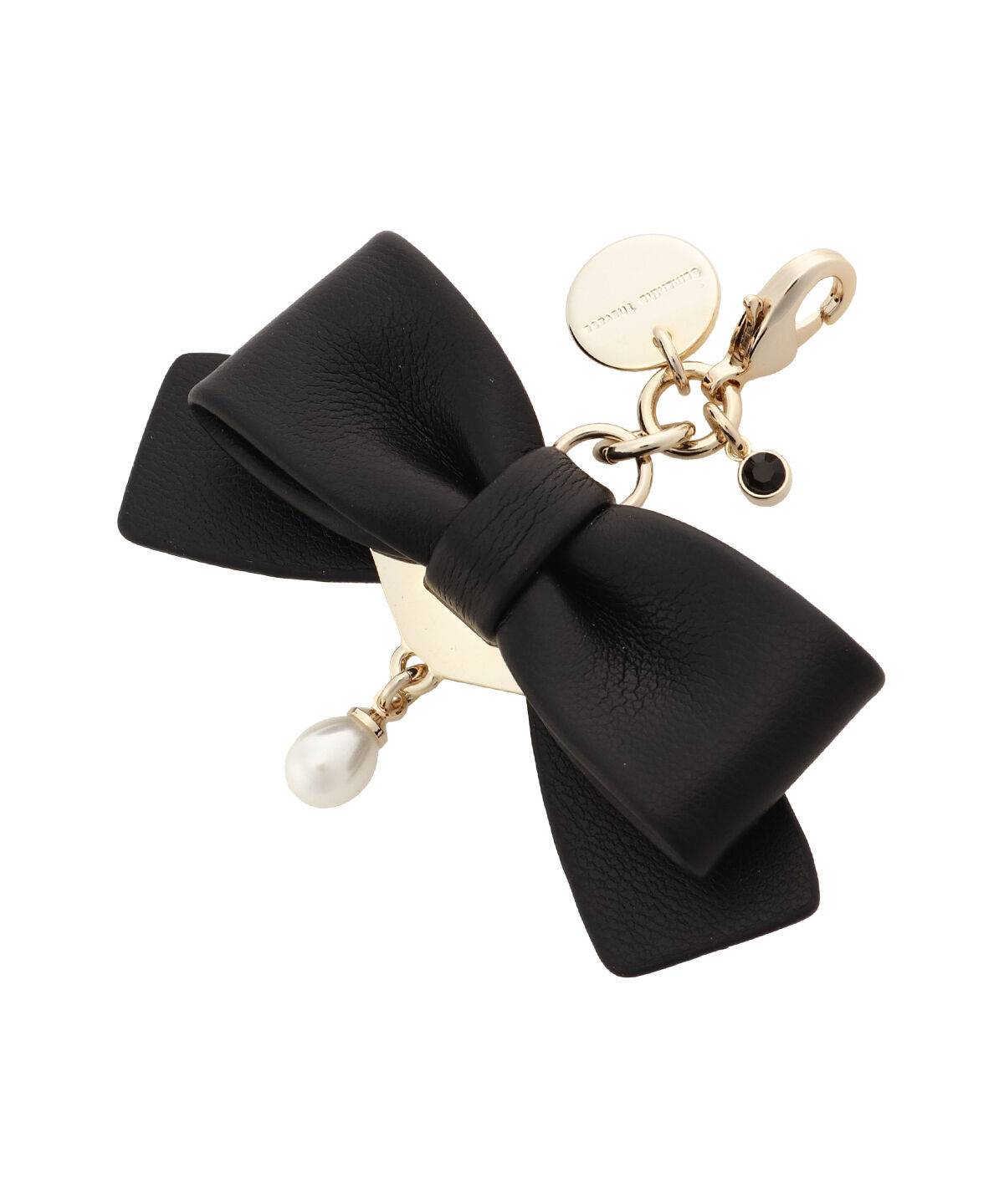 Samantha Thavasa「リボンモチーフ ファスナーチャーム」|チャーム・キーホルダー|ブラック