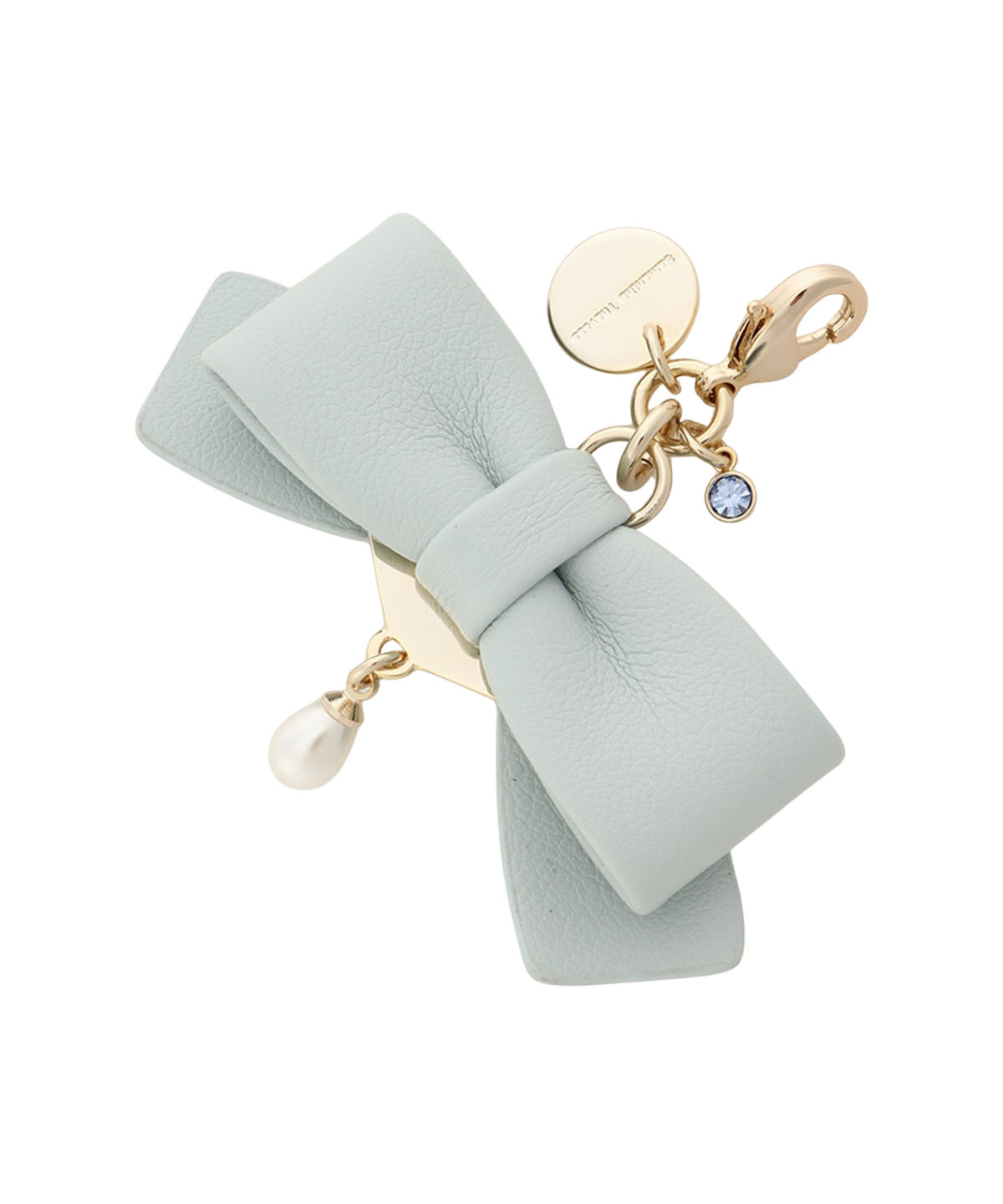 Samantha Thavasa「リボンモチーフ ファスナーチャーム」|チャーム・キーホルダー|ライトブルー