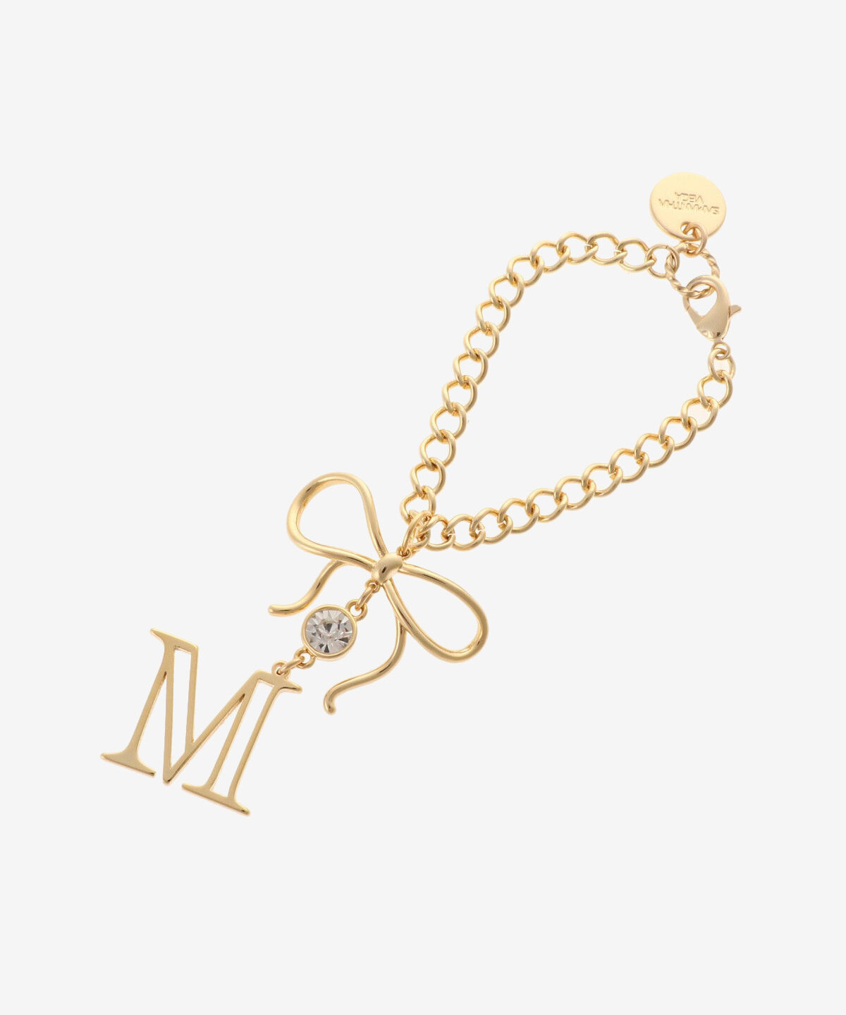 Samantha Vega「リボンイニシャルチャーム(M)」|チャーム・キーホルダー|ゴールド
