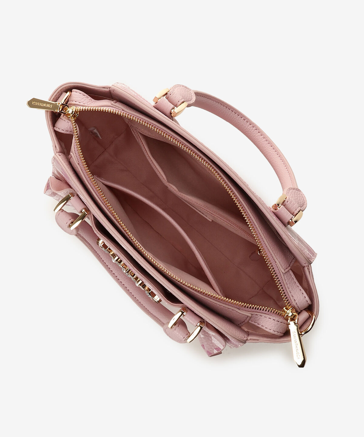 Samantha Vega「チェックビジューフリルハンドバッグ」|ハンドバッグ|