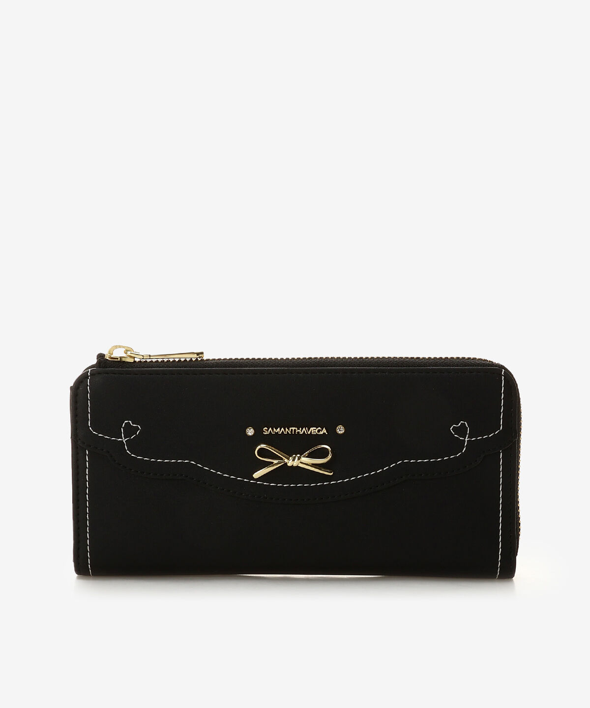Samantha Vega「フリルリボン長財布」|財布|ブラック