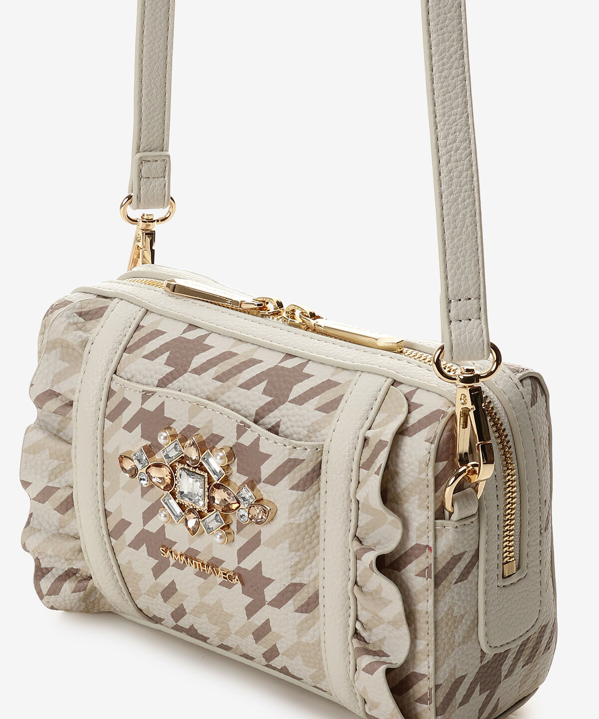 Samantha Vega「チェックビジューフリルショルダーバッグ」|ショルダー・メッセンジャー|