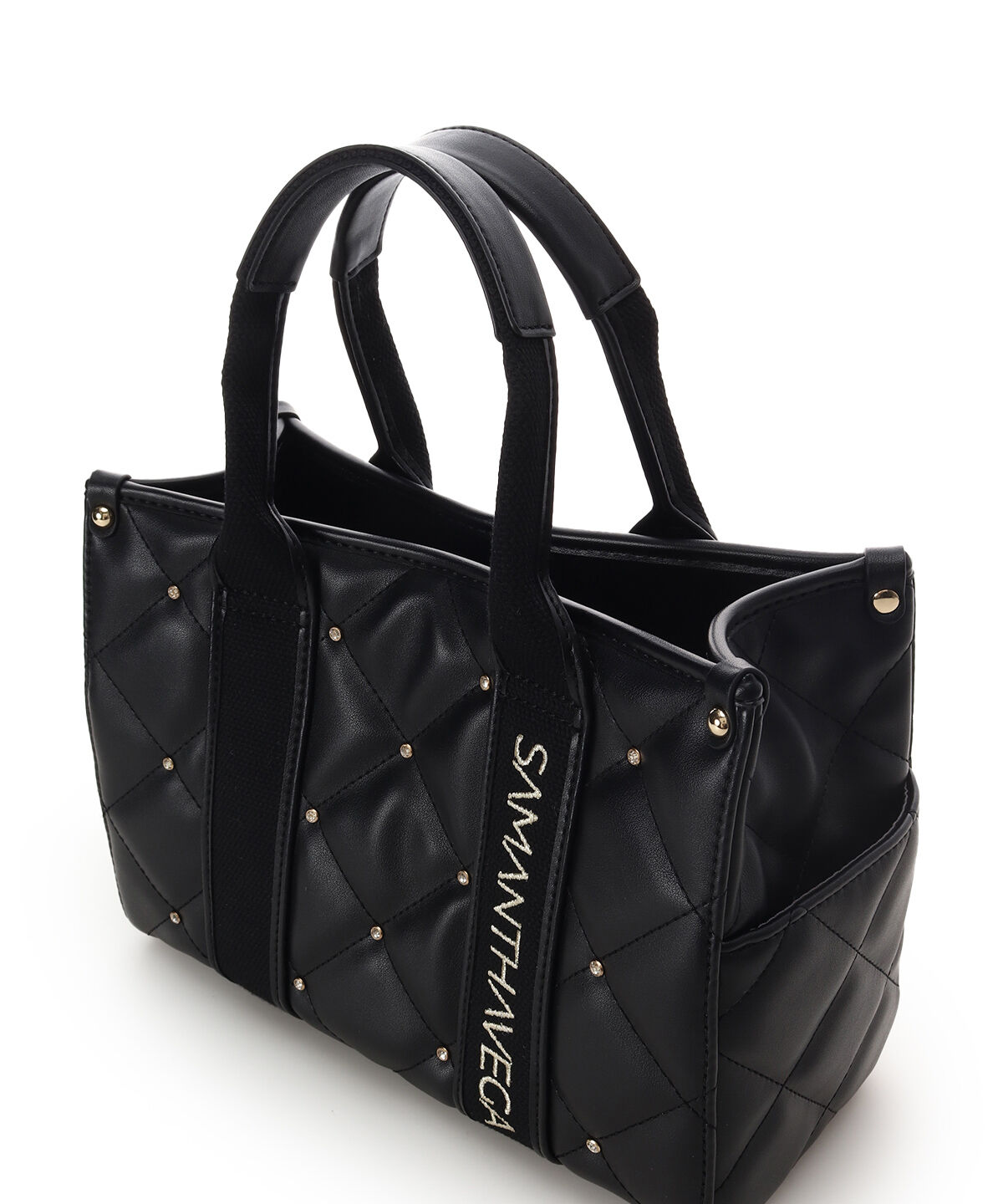 Samantha Vega「ロゴテープビジューハンドバッグ」|ハンドバッグ|