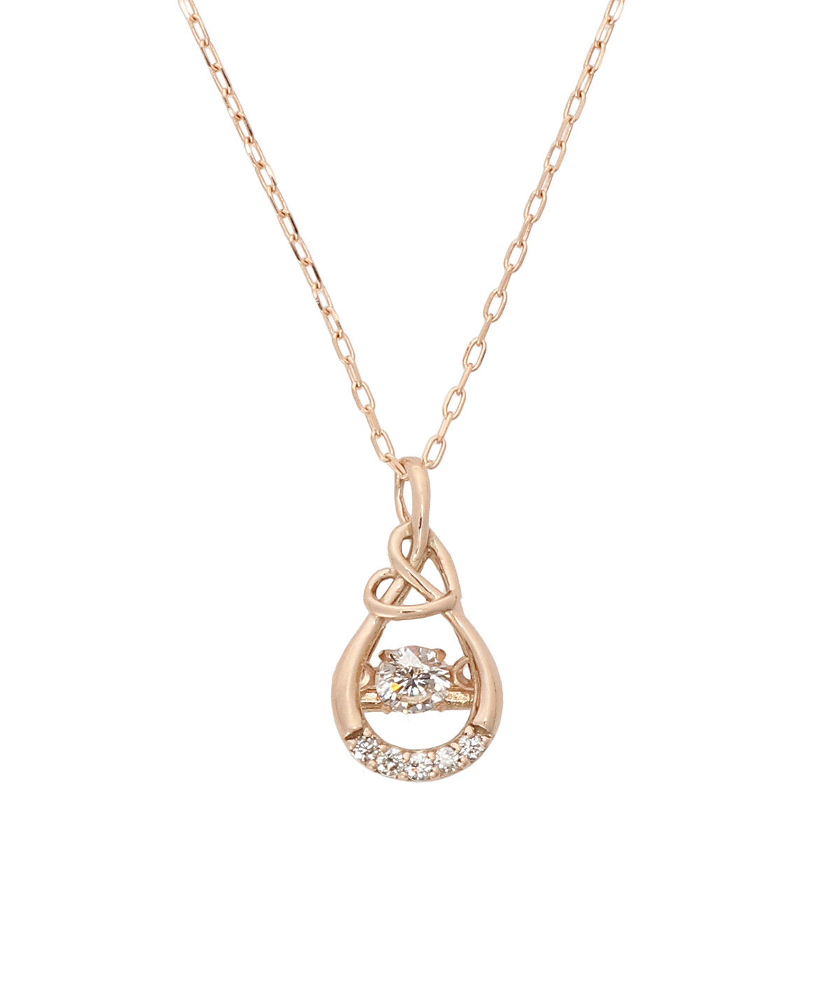 Samantha Tiara「K18 PG  Love Knot スウィングルネックレス」|ネックレス|K18 SPG(PG)