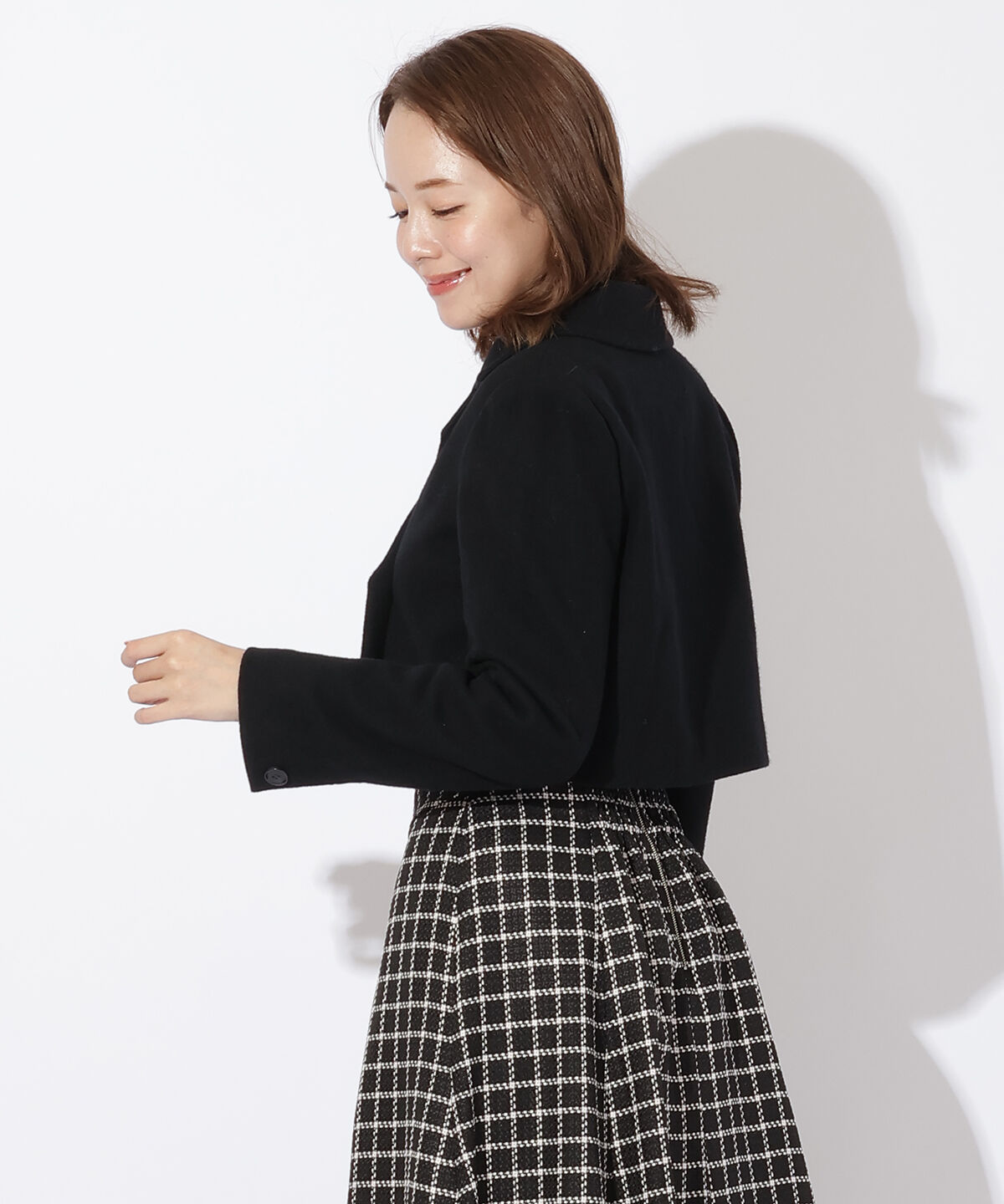 アンドクチュール「ウールメルトンショートジャケットコート」|その他|