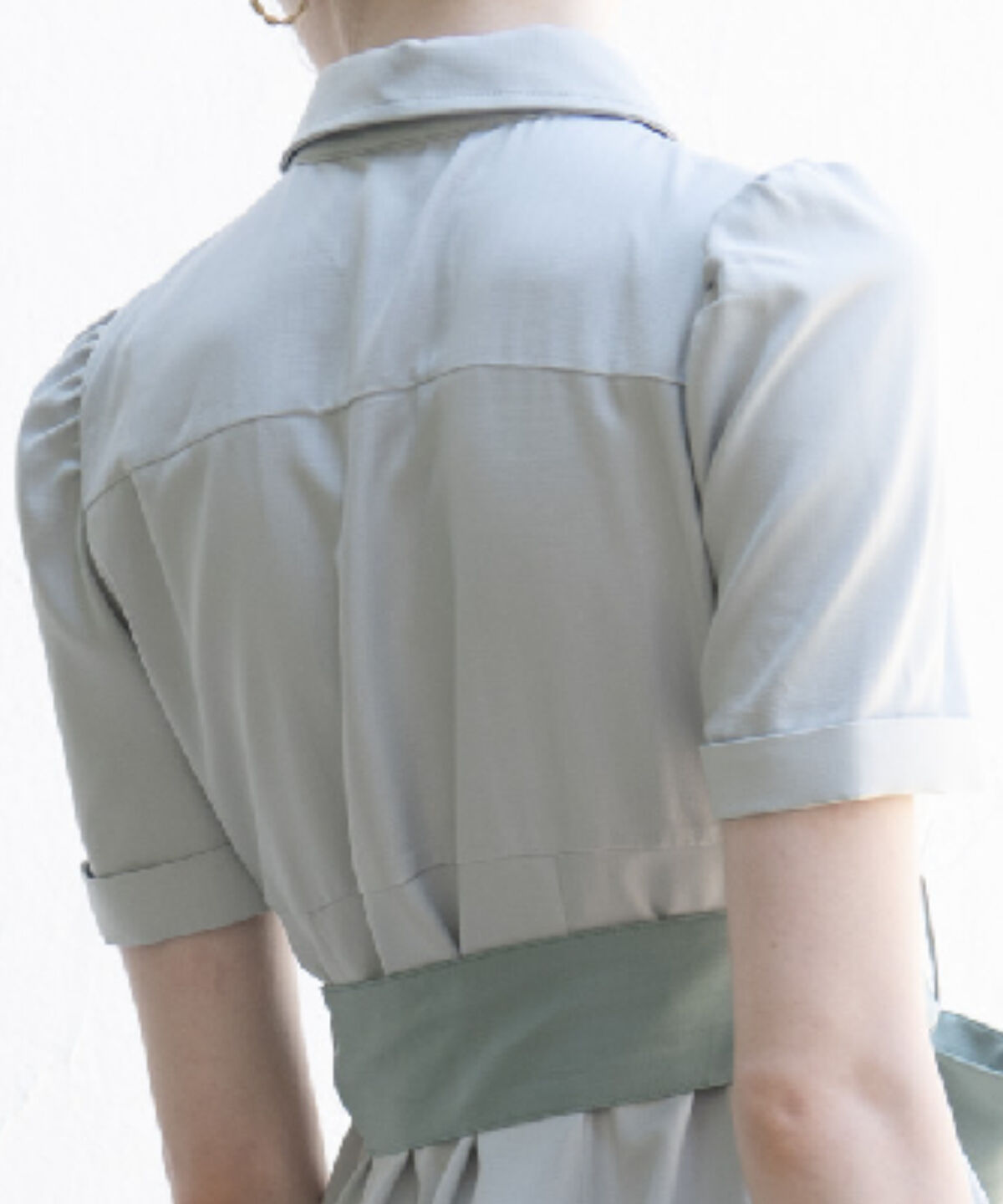 アンドクチュール「配色シャツワンピース」|ワンピース|