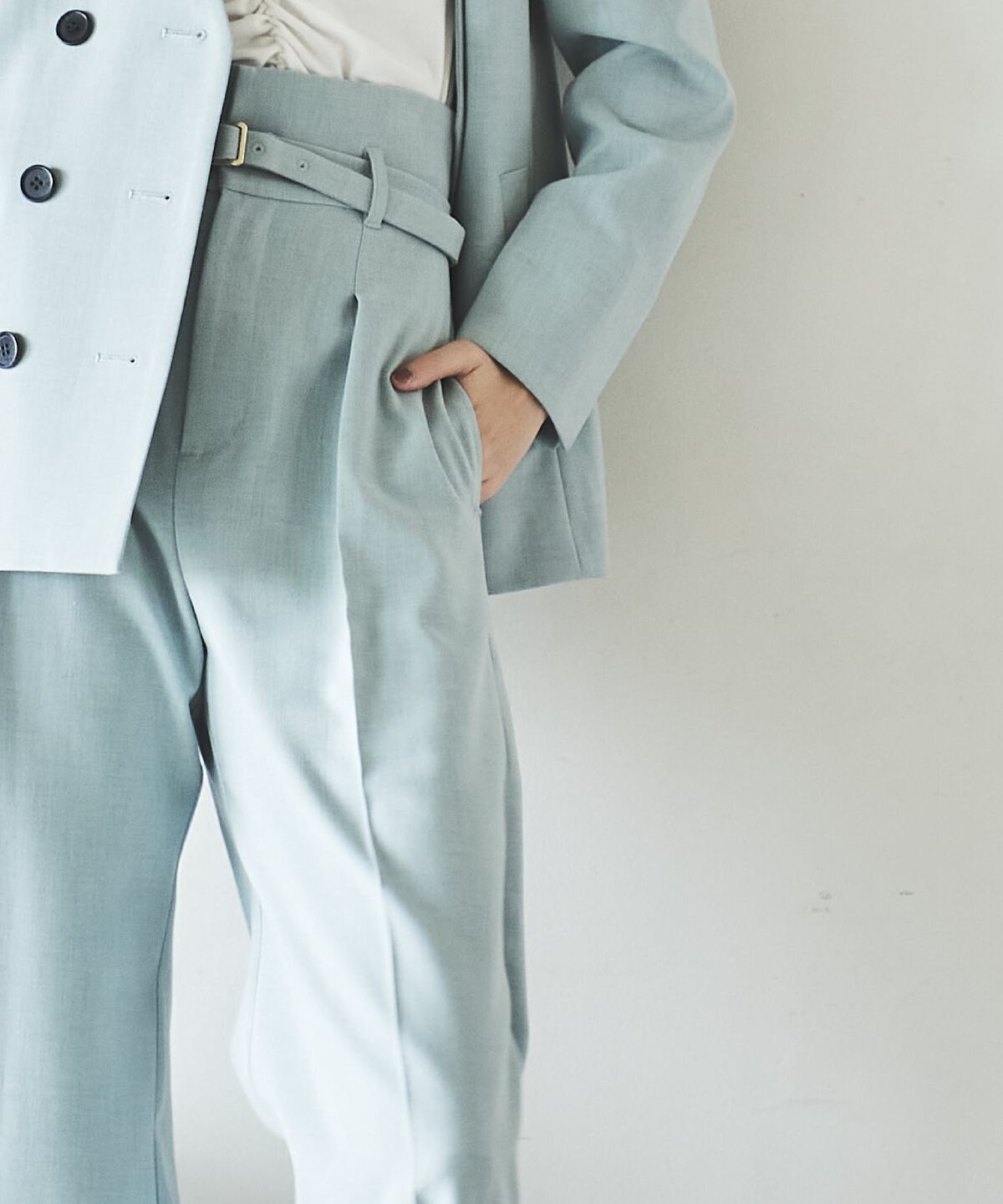 アンドクチュール「ツィルベルト付ワイドパンツ」|その他|