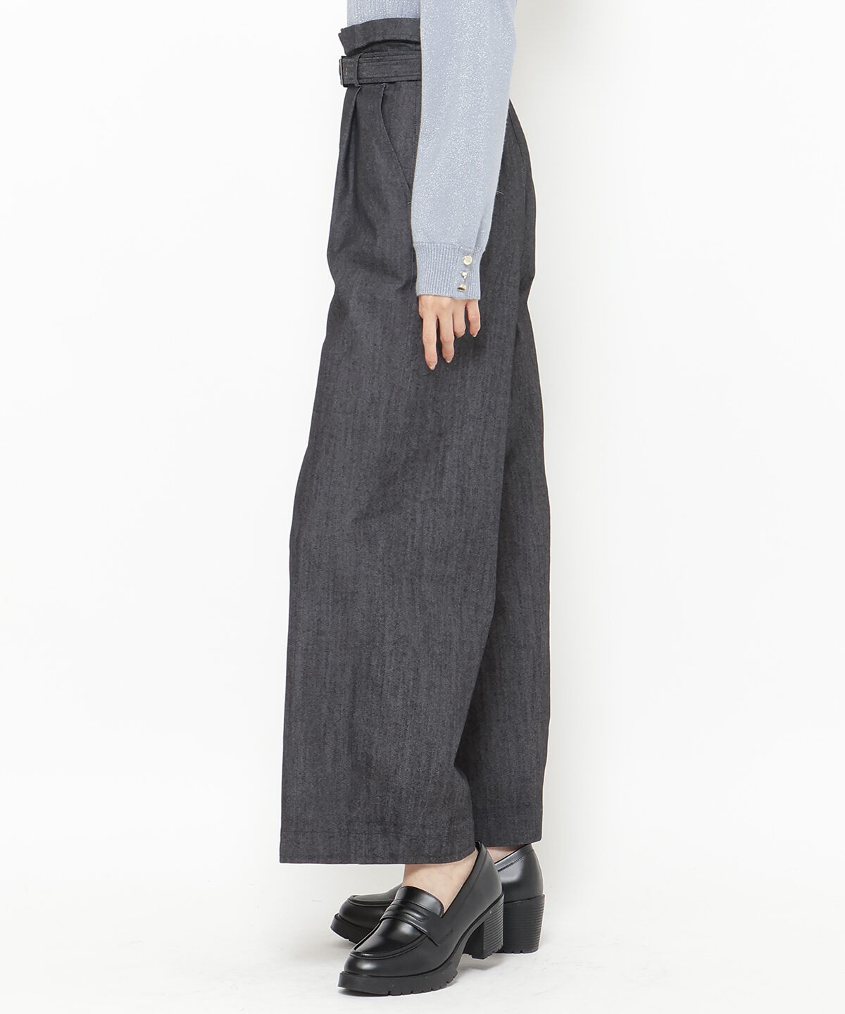 アンドクチュール「デニムライクハイウエストパンツ」|その他|