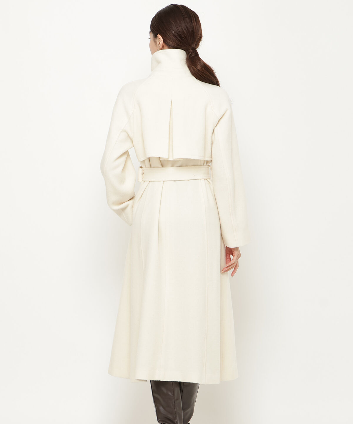 アンドクチュール「ウールモッサアシメボタンロングコート」|ダウン|