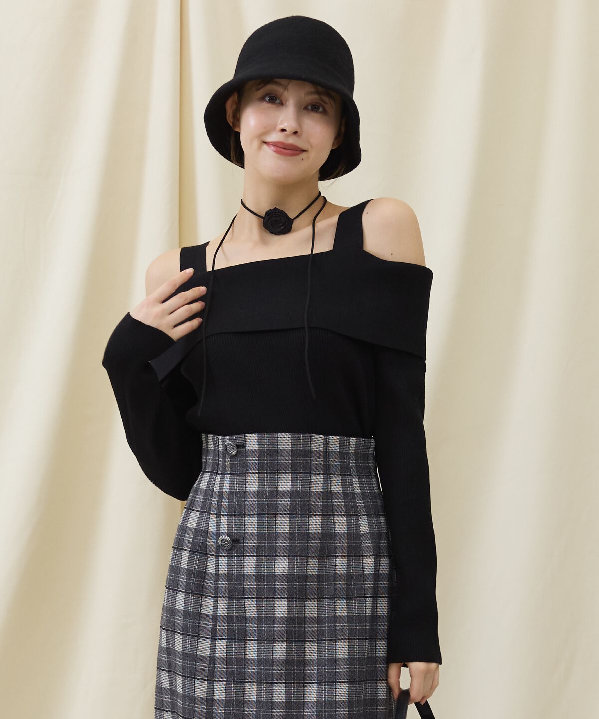 アンドクチュール「オフショルニットプルオーバー」|ニット・セーター|