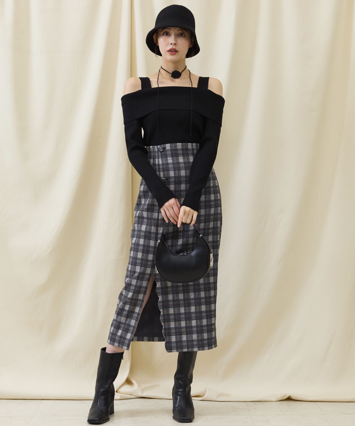 アンドクチュール「オフショルニットプルオーバー」|ニット・セーター|